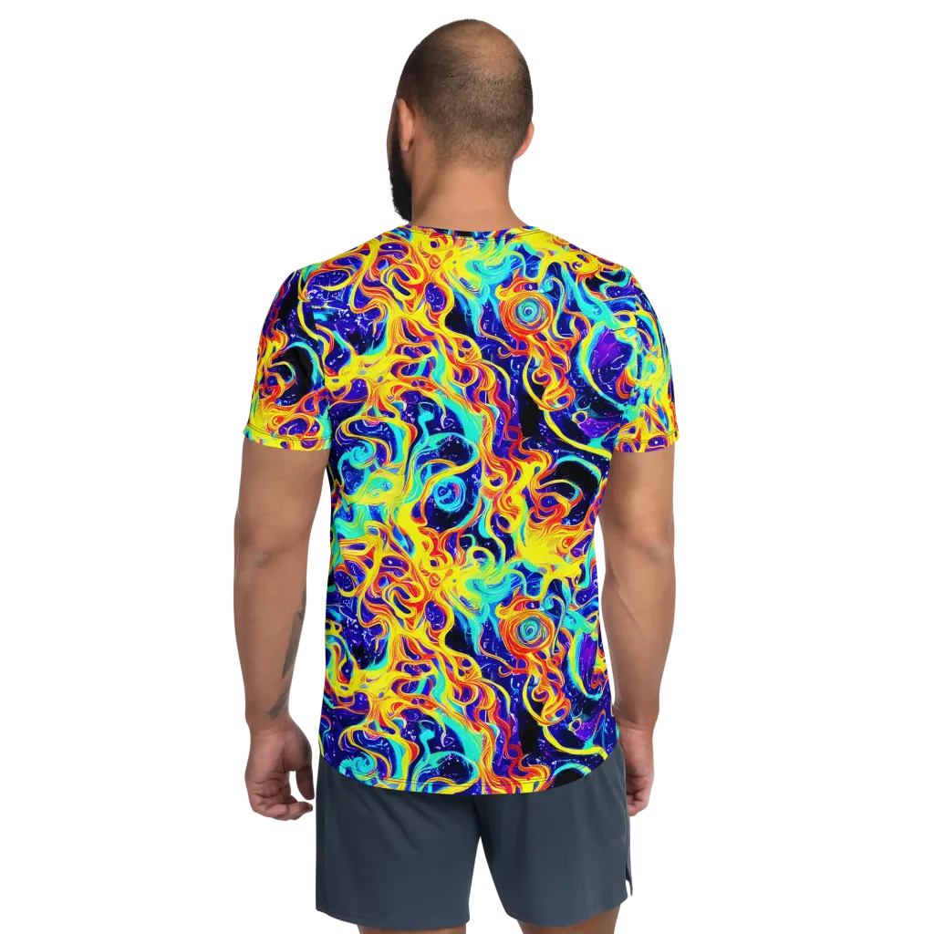 Supernova Spill on Men's Athletic T-Shirt — Back