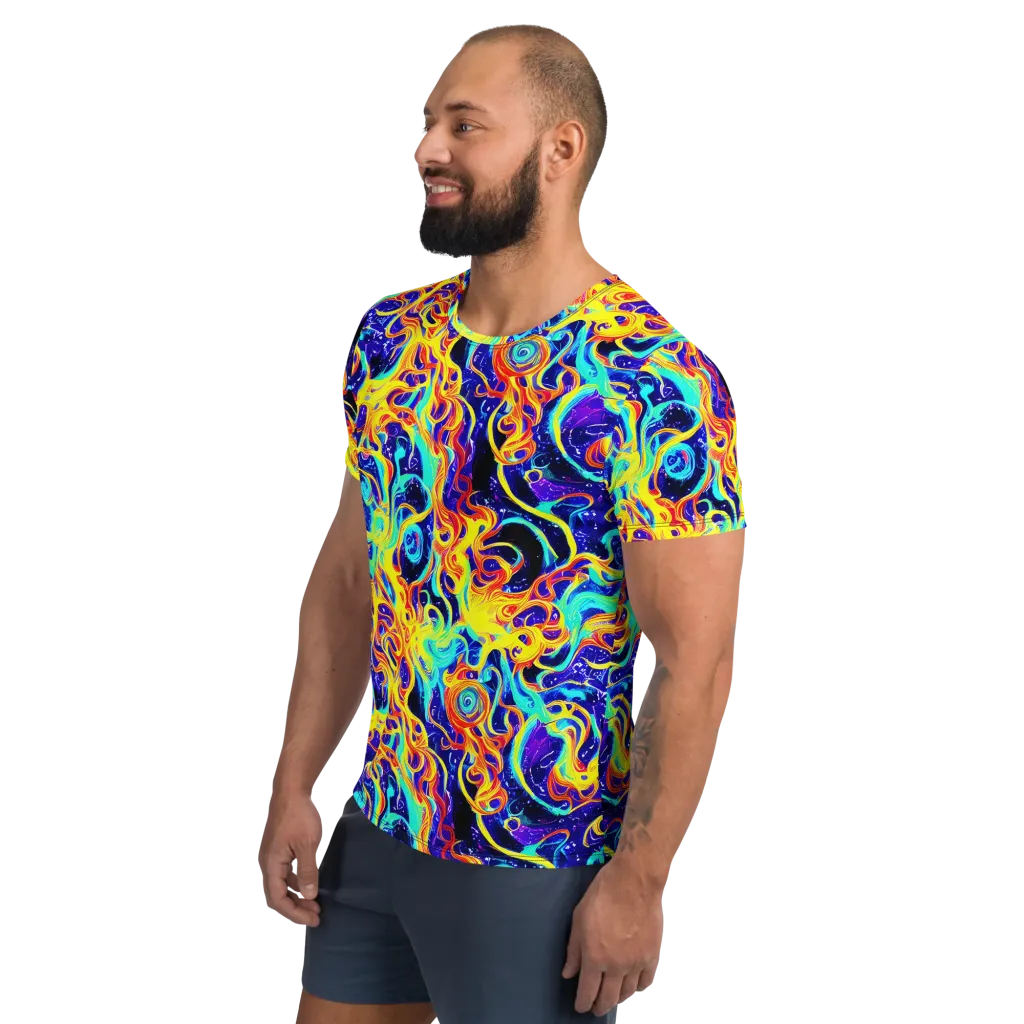 Supernova Spill on Men's Athletic T-Shirt — Left