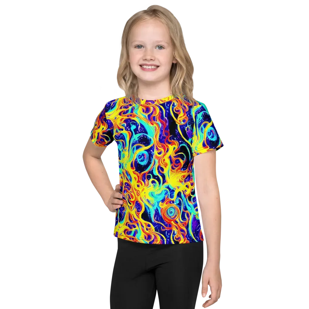 Supernova Spill on Kids Crew Neck T-Shirt — Front