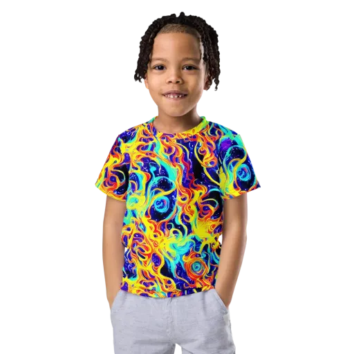 Supernova Spill on a Kids Crew Neck T-Shirt