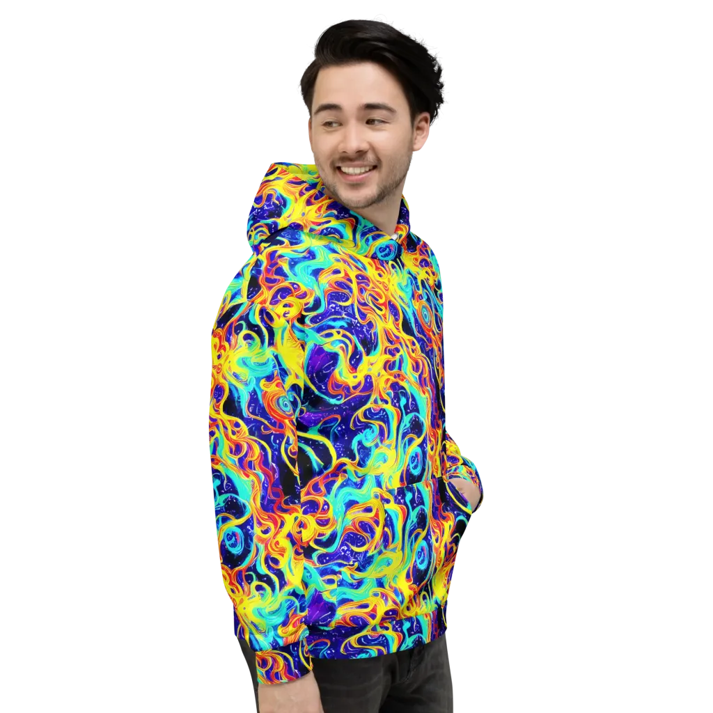 Supernova Spill on Hoodie — Right