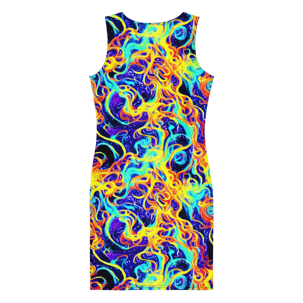 Supernova Spill on Bodycon Dress — Back