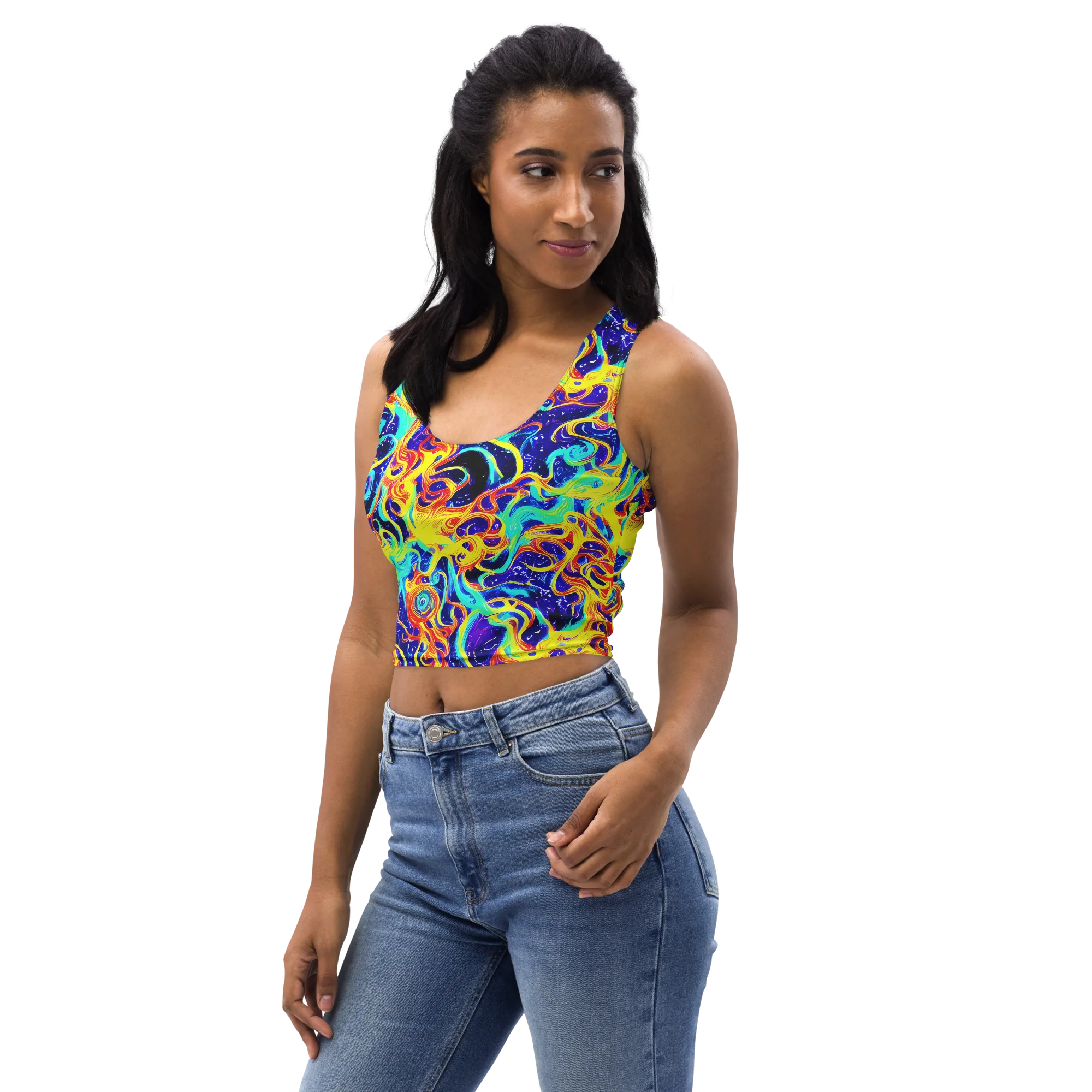 Supernova Spill on Crop Top — Left Front