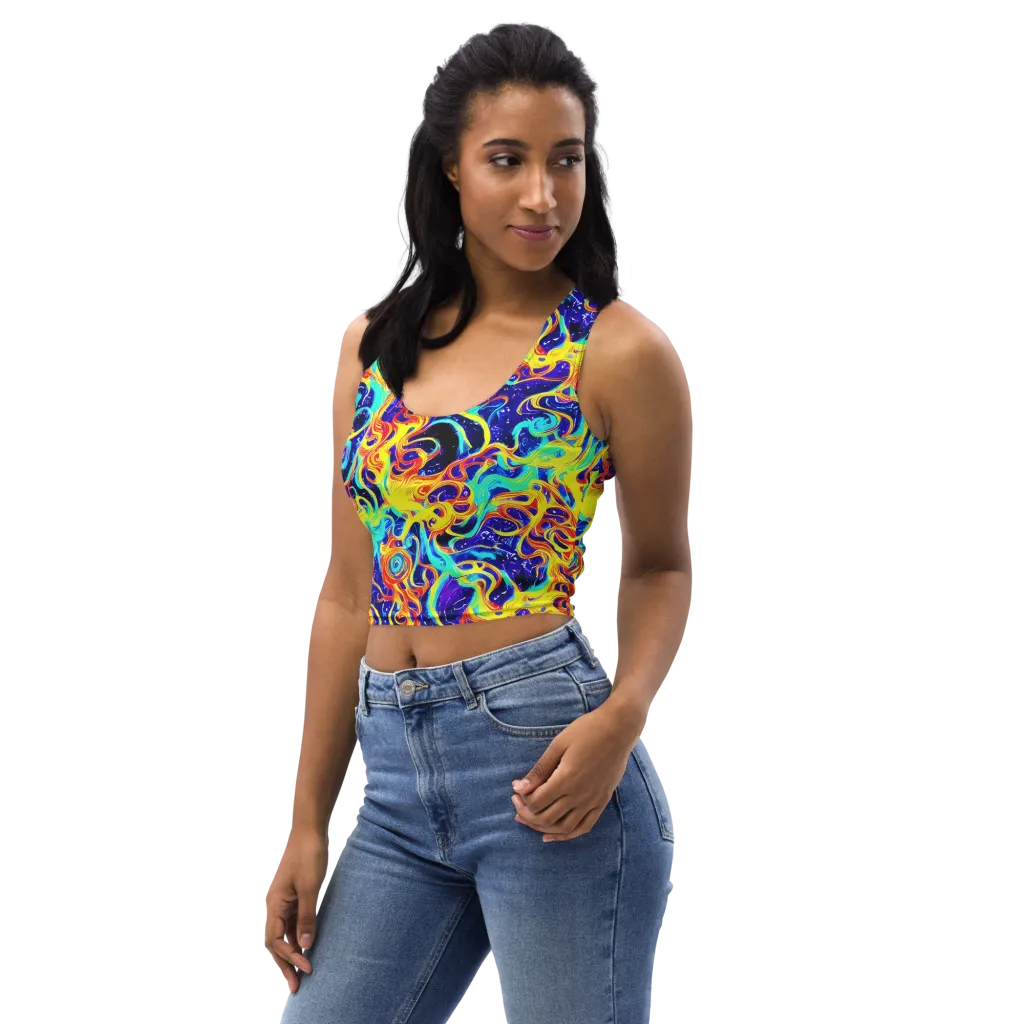 Supernova Spill on Crop Top — Left Front