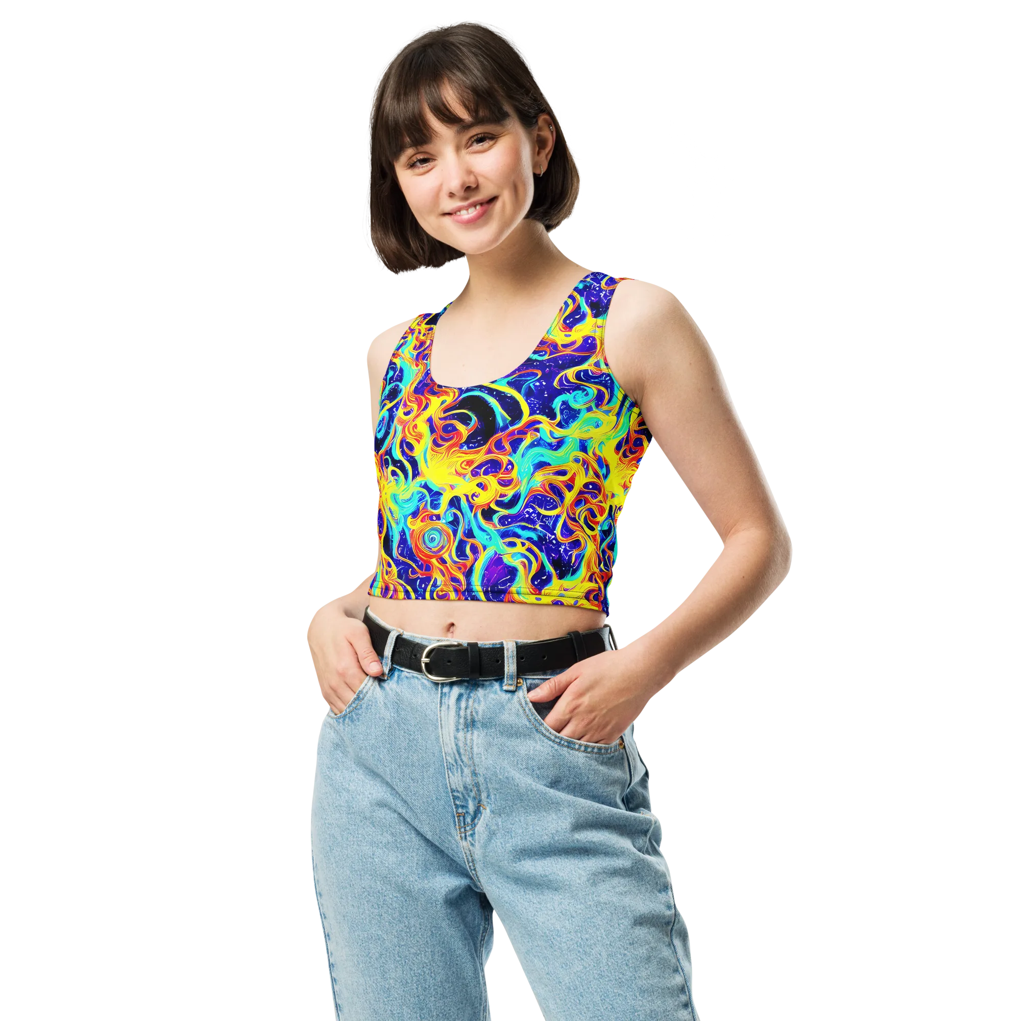 Supernova Spill on Crop Top — Front