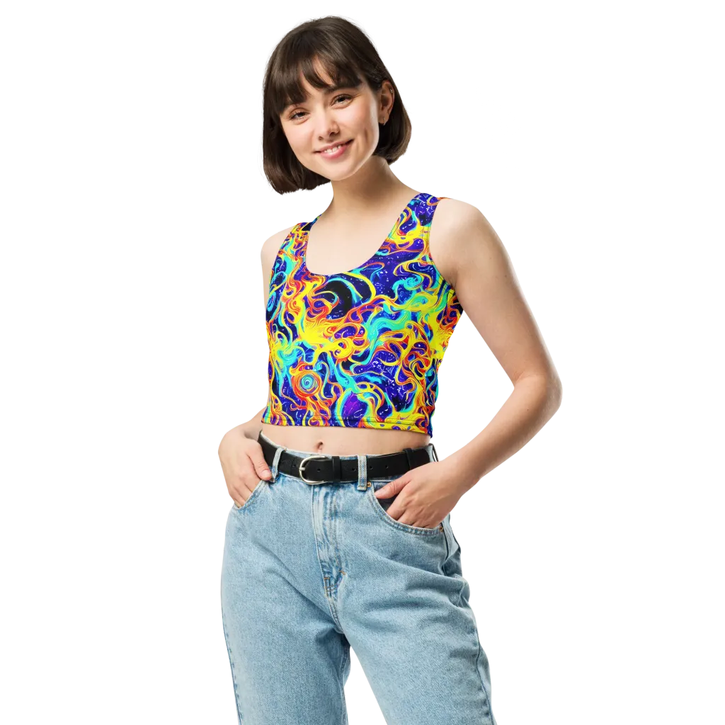 Supernova Spill on Crop Top — Front
