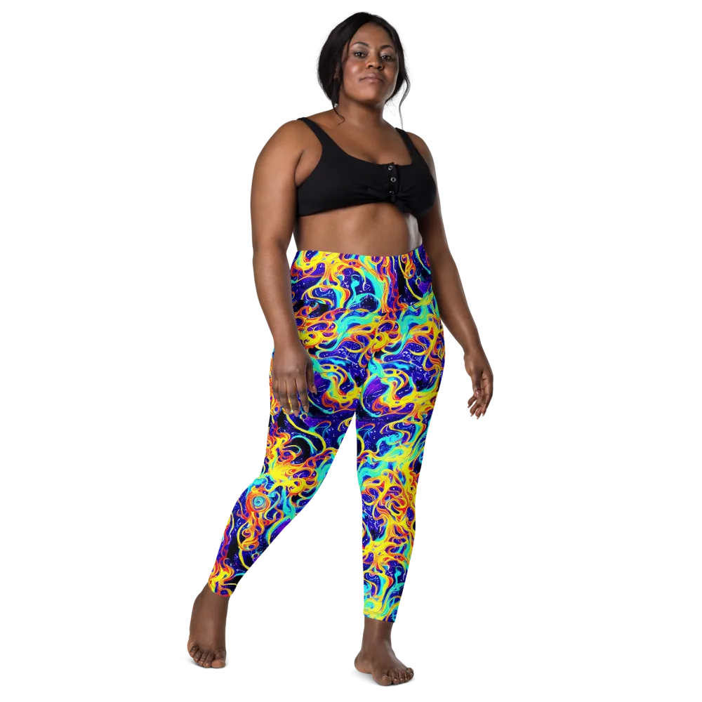Supernova Spill on Leggings with Pockets — Front