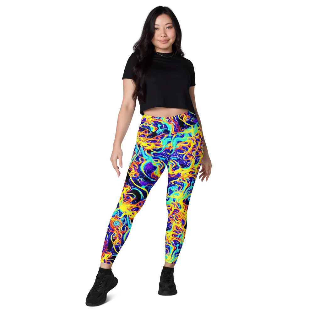 Supernova Spill on Leggings with Pockets — Front
