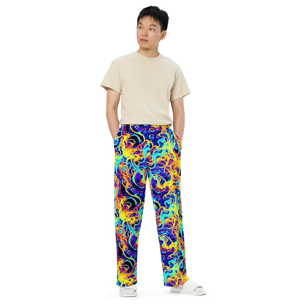 Supernova Spill on Wide-Leg Pants — Front