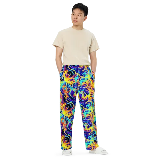 Supernova Spill on a Wide-Leg Pants