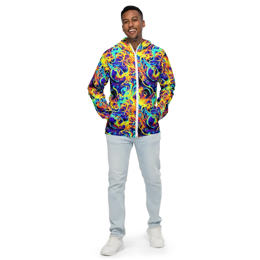 Supernova Spill on Men's Windbreaker — Front