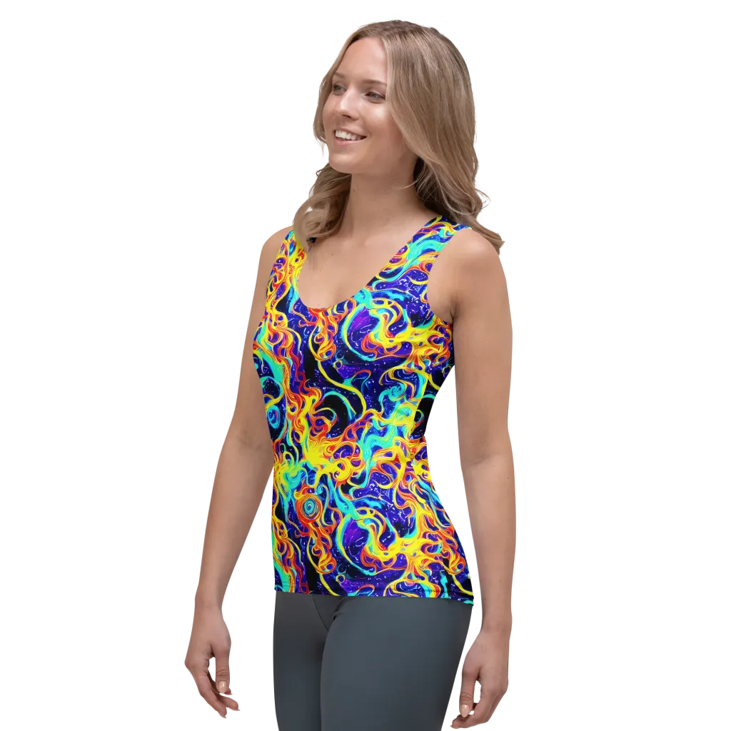 Supernova Spill on Women's Tank Top — Left Front