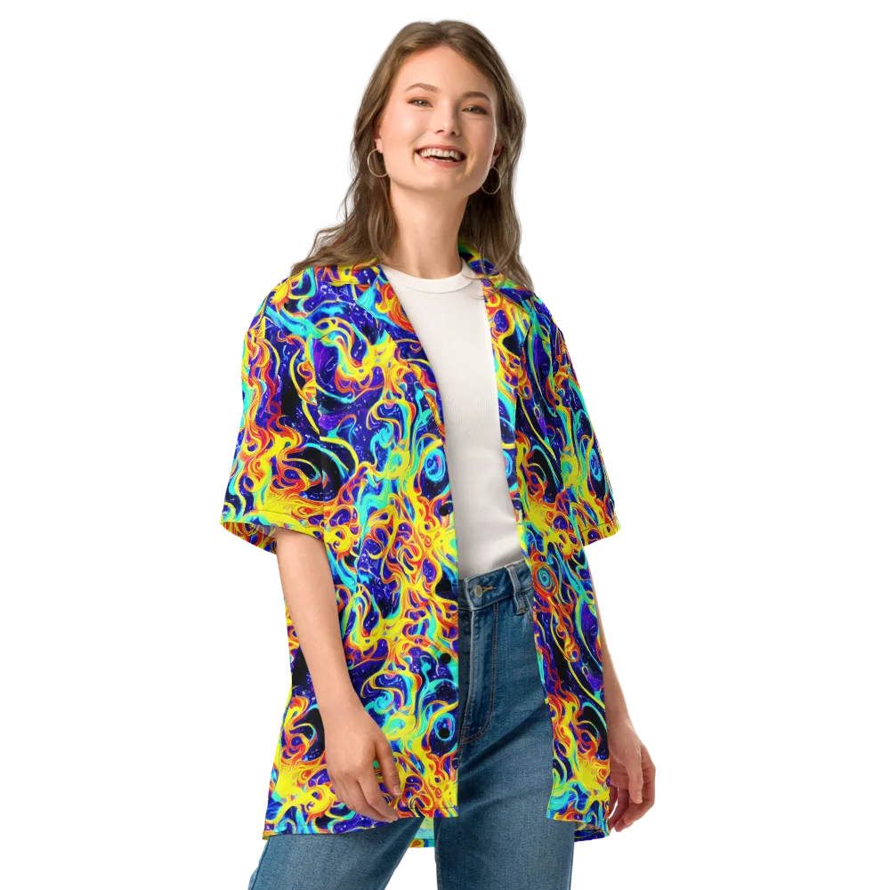 Supernova Spill on Button Shirt — Front