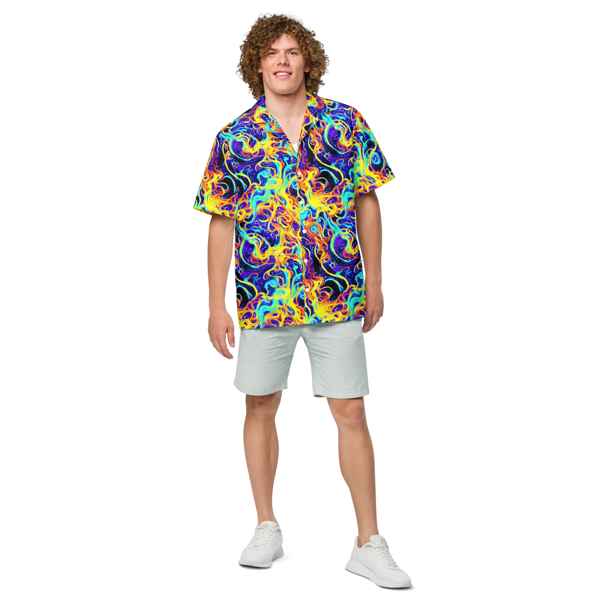 Supernova Spill on Button Shirt — Front
