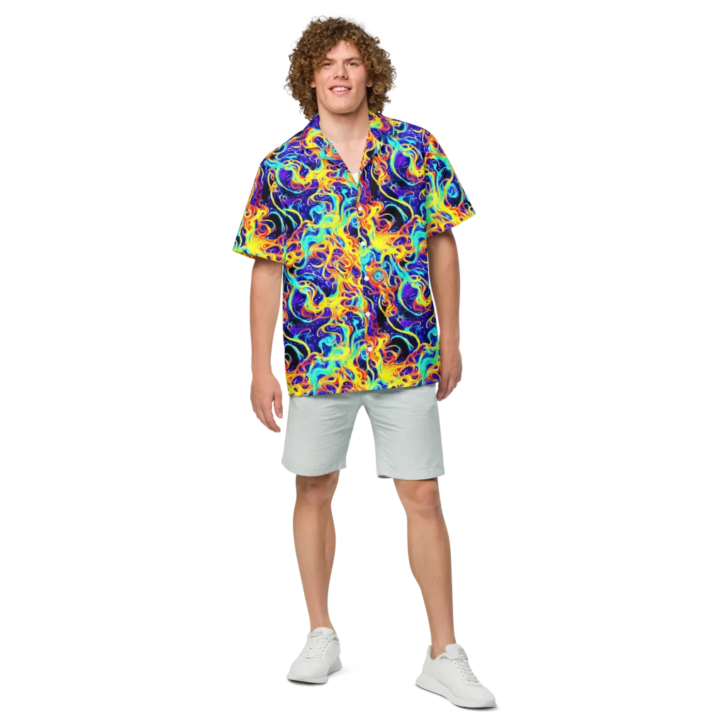 Supernova Spill on Button Shirt — Front