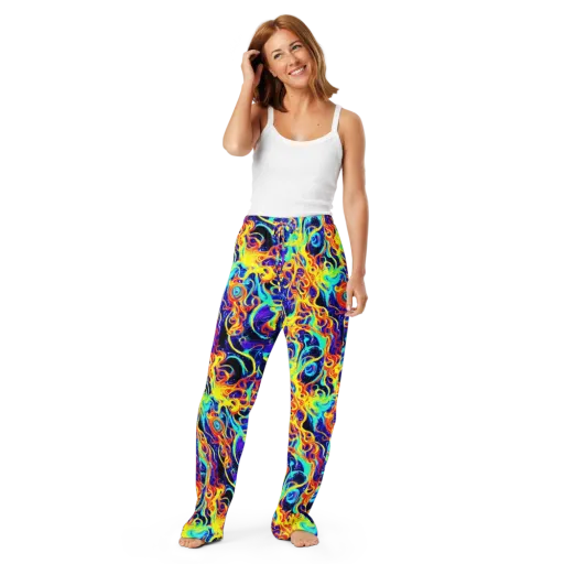 Supernova Spill on a Women's Pajama Pants