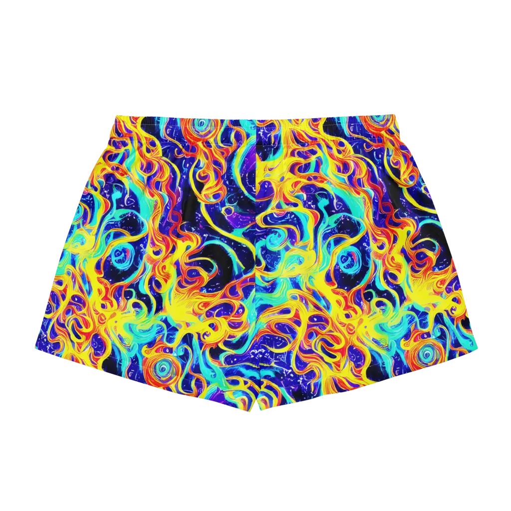 Supernova Spill on Women's Pajama Shorts — Back