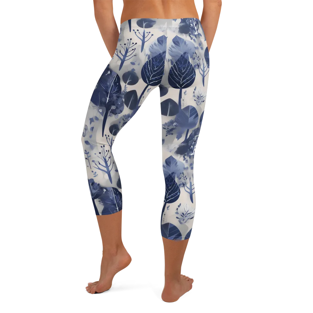 Indigo Canopy on Capri Leggings — Back