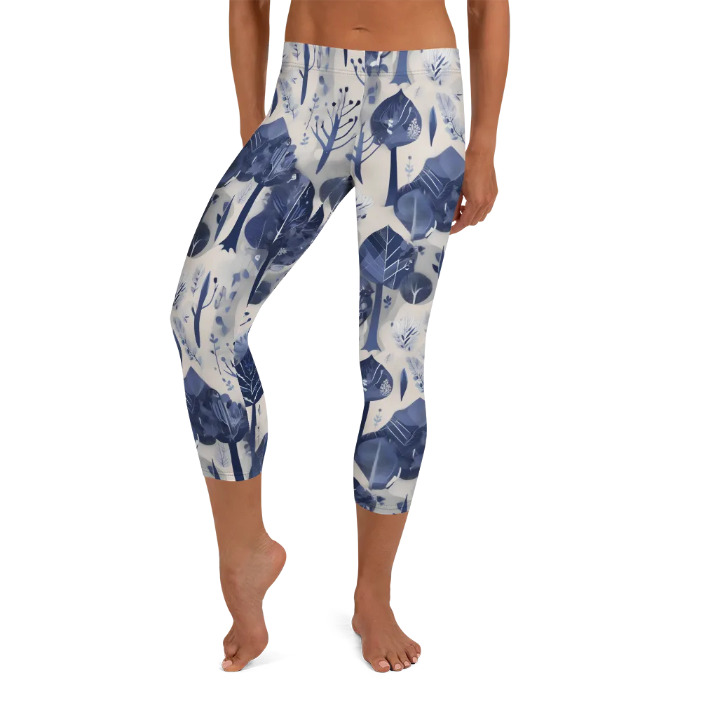 Indigo Canopy on Capri Leggings — Front