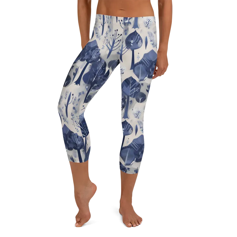Indigo Canopy on Capri Leggings — Front