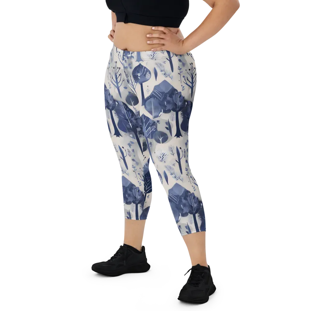 Indigo Canopy on Capri Leggings — Front