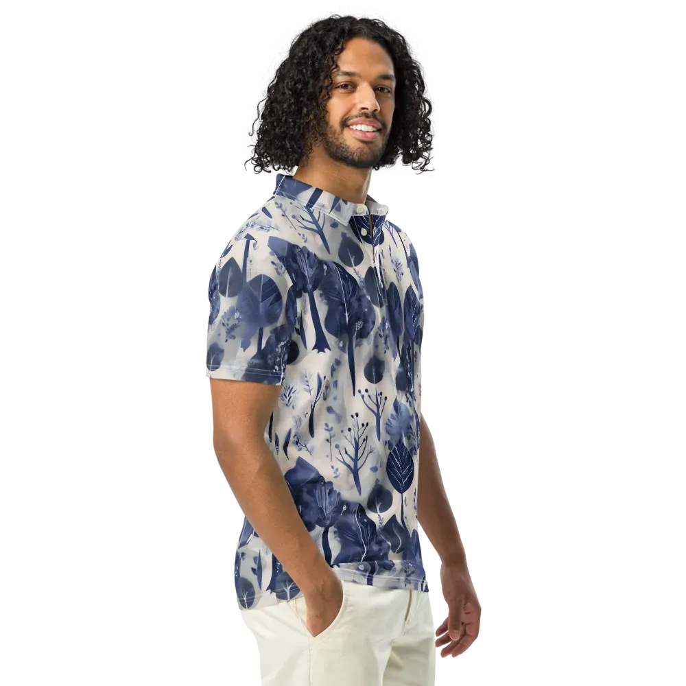 Indigo Canopy on Men's Slim Fit Polo Shirt — Right Front