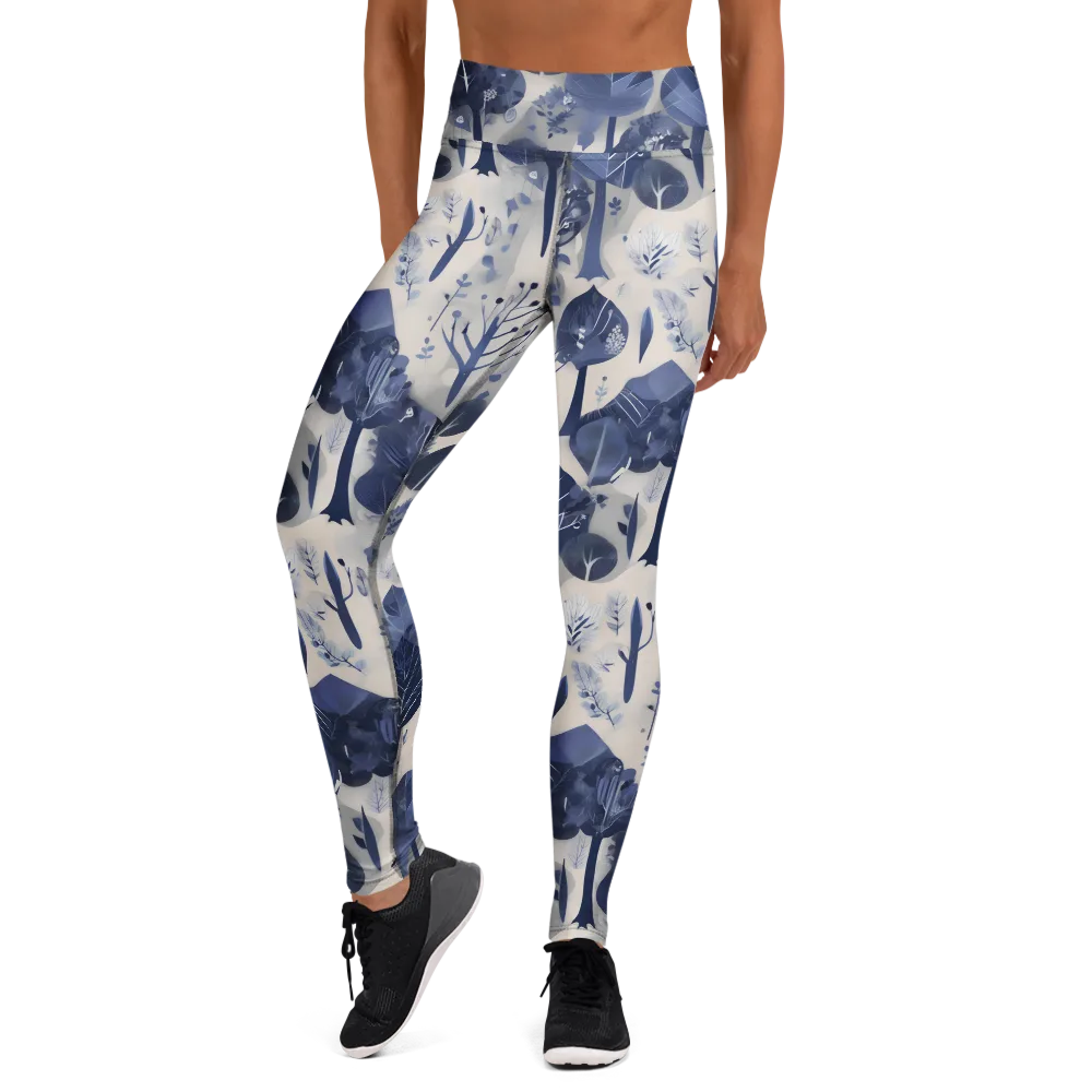 Indigo Canopy on Yoga Leggings — Front