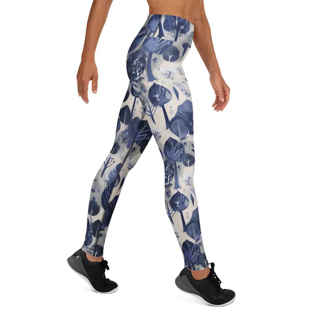 Indigo Canopy on Yoga Leggings — Right