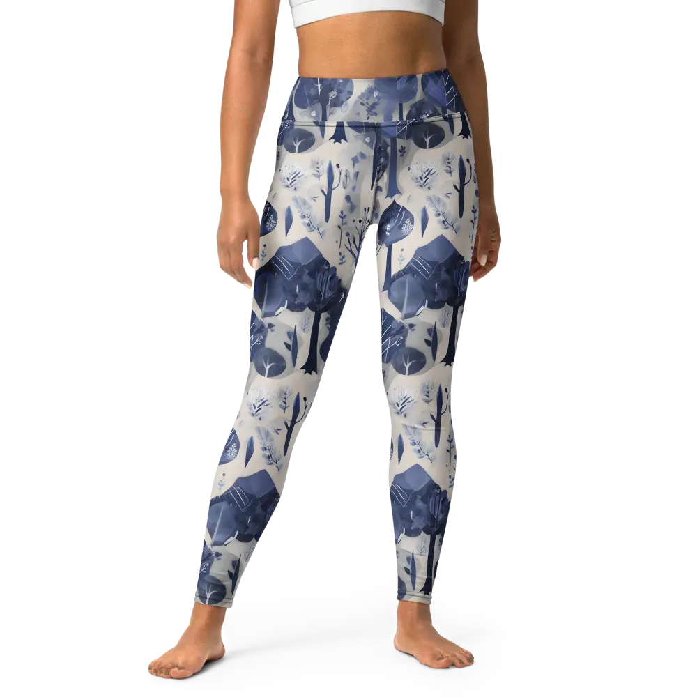 Indigo Canopy on Yoga Leggings — Front