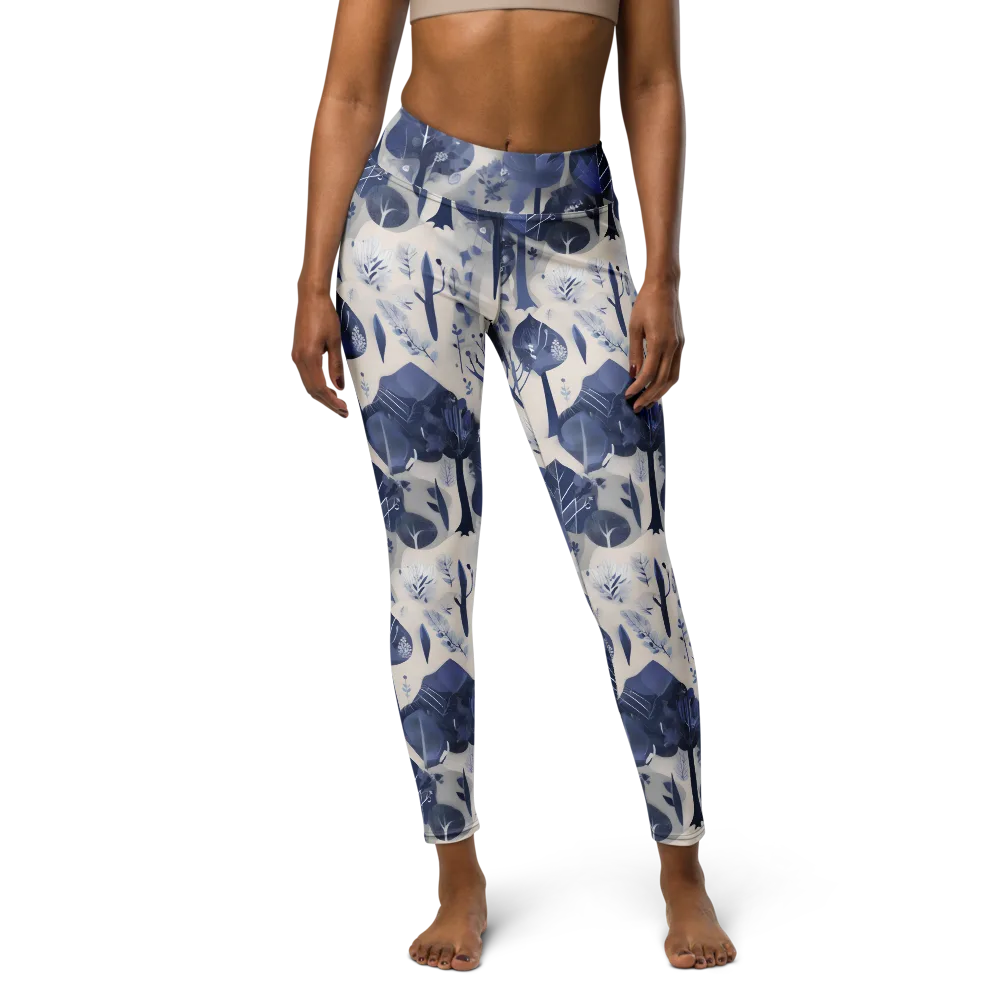 Indigo Canopy on Yoga Leggings — Front