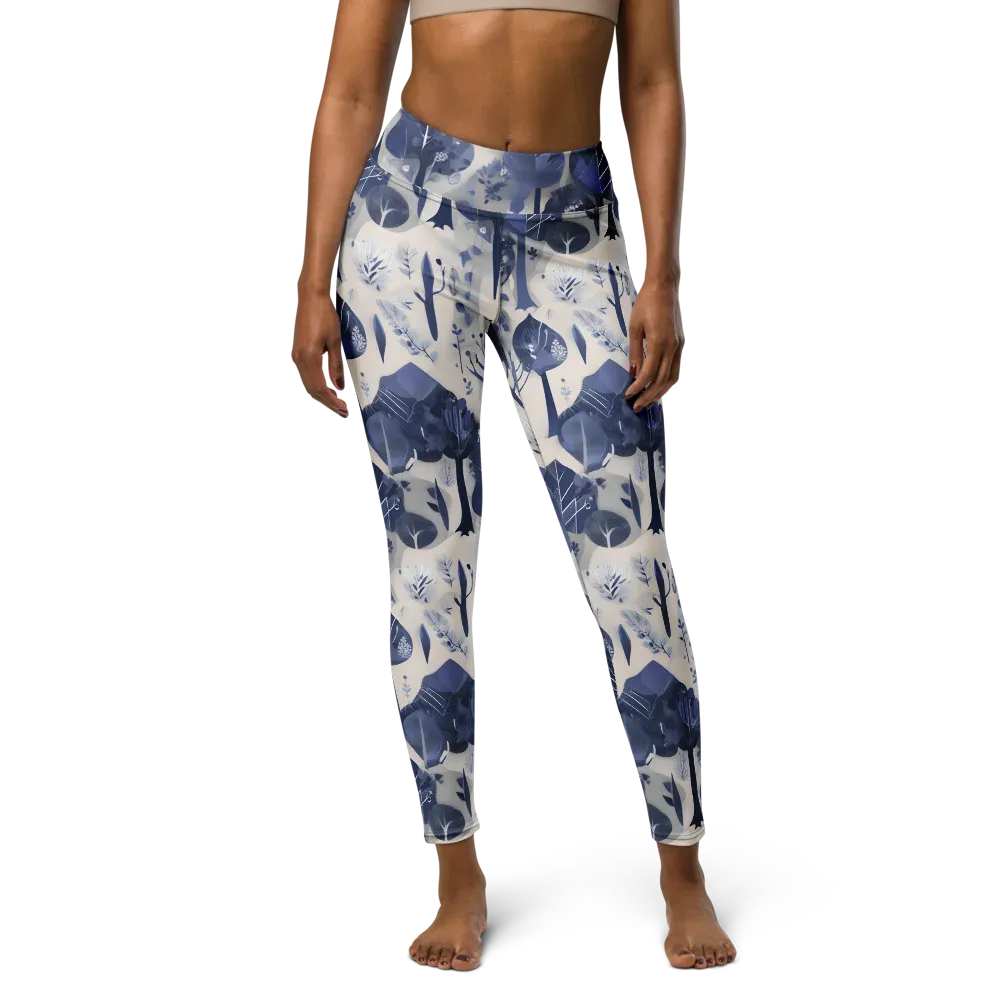 Indigo Canopy on Yoga Leggings — Front