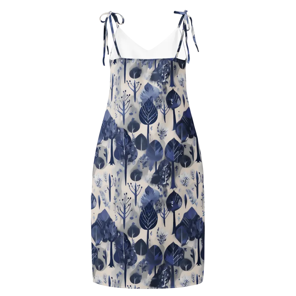 Indigo Canopy on Slip Dress — Back