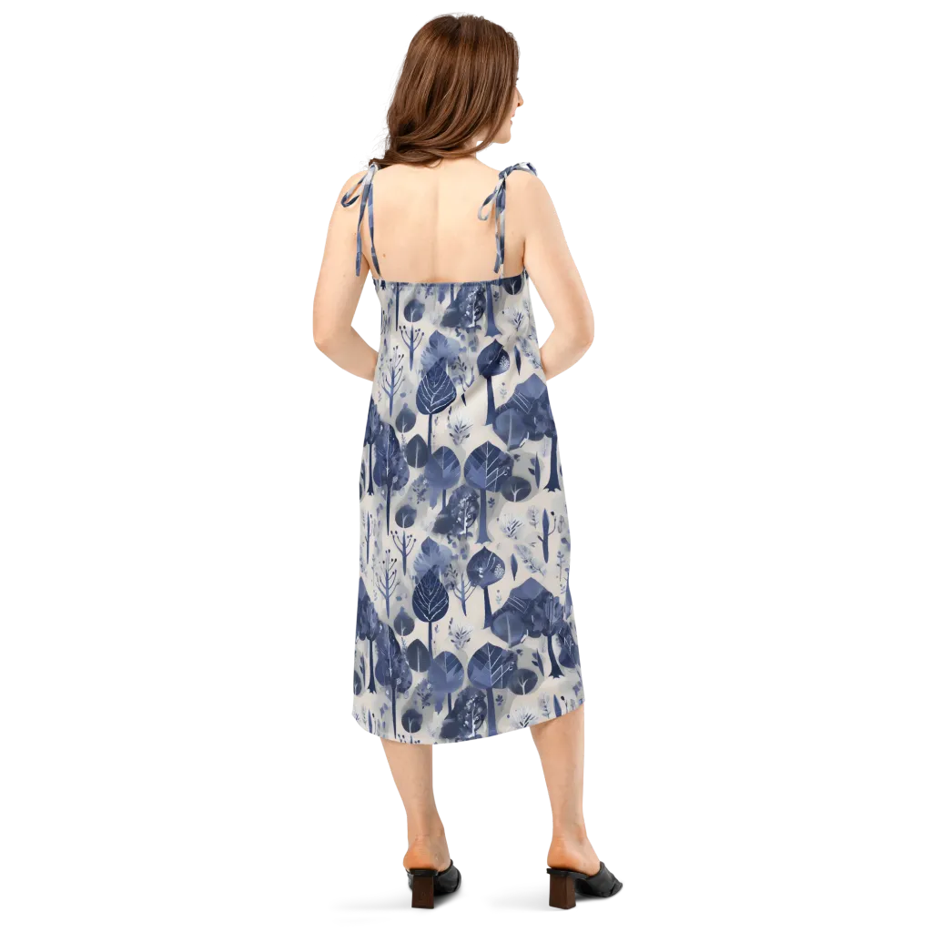 Indigo Canopy on Slip Dress — Back
