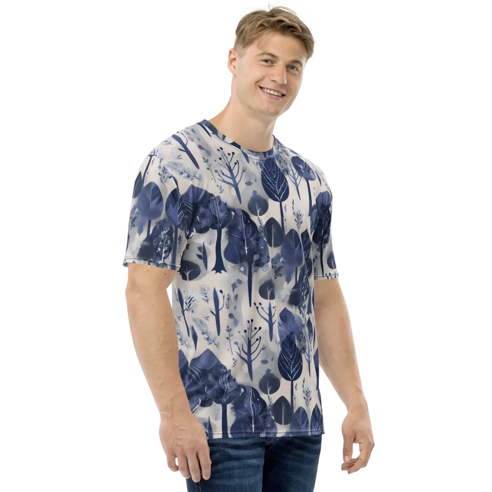 Indigo Canopy on Men's Crew Neck T-Shirt — Right