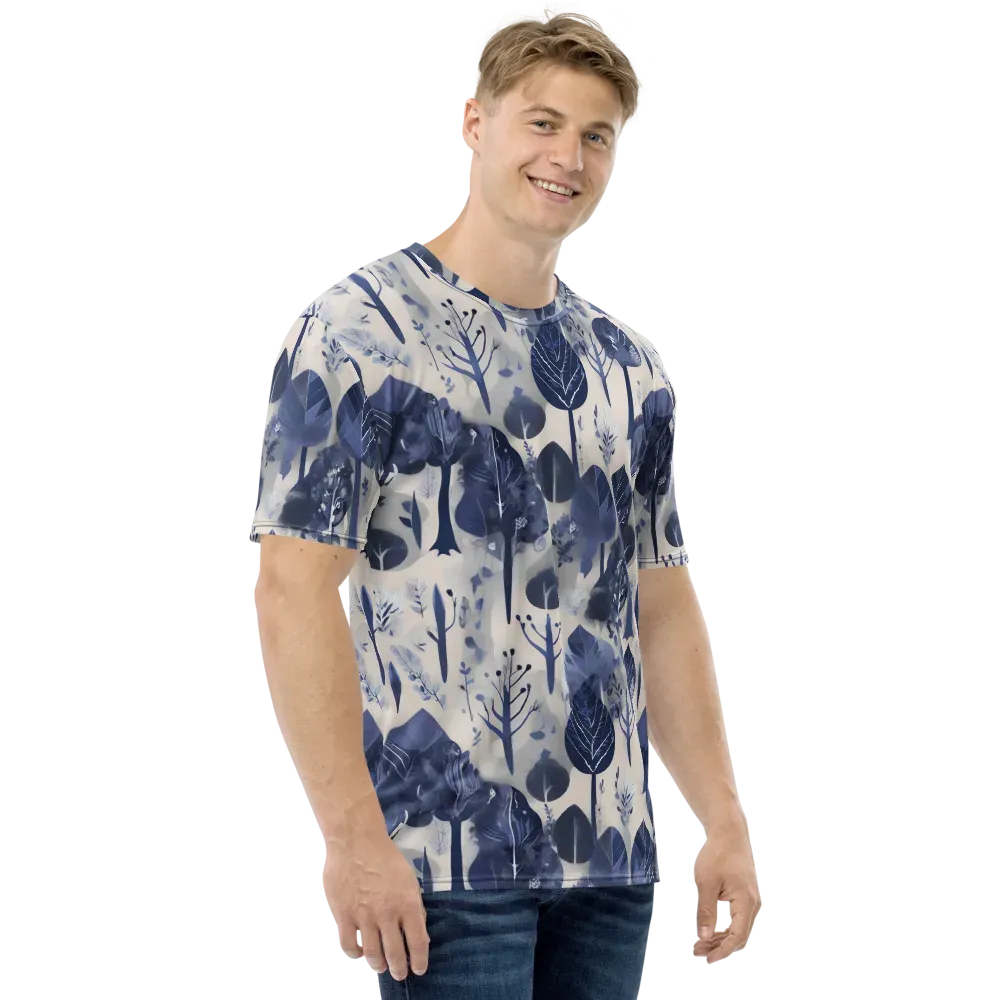Indigo Canopy on Men's Crew Neck T-Shirt — Right