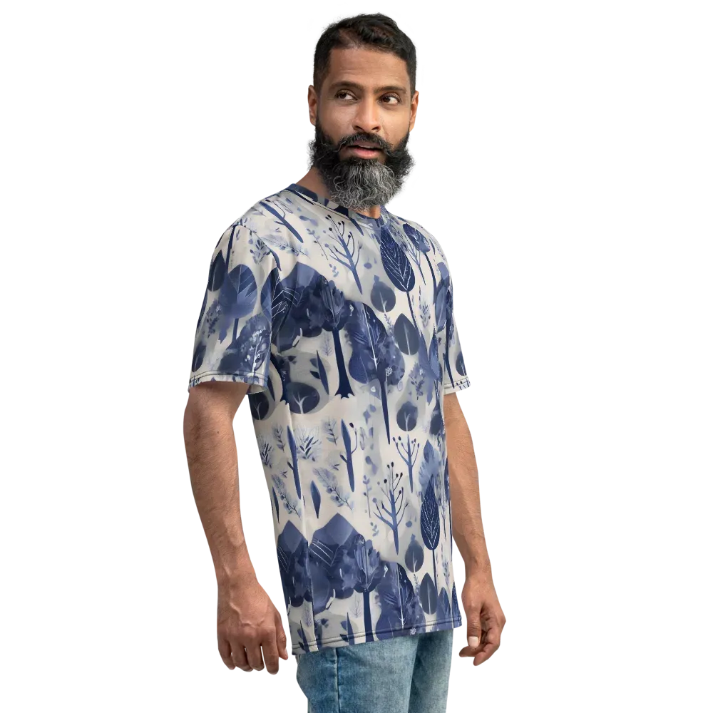 Indigo Canopy on Men's Crew Neck T-Shirt — Right