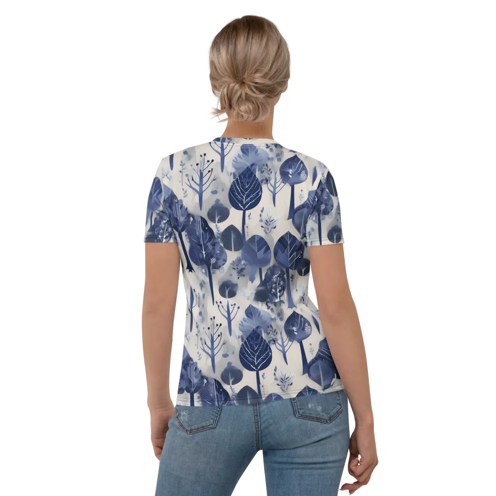 Indigo Canopy on Women's Crew Neck T-Shirt — Back