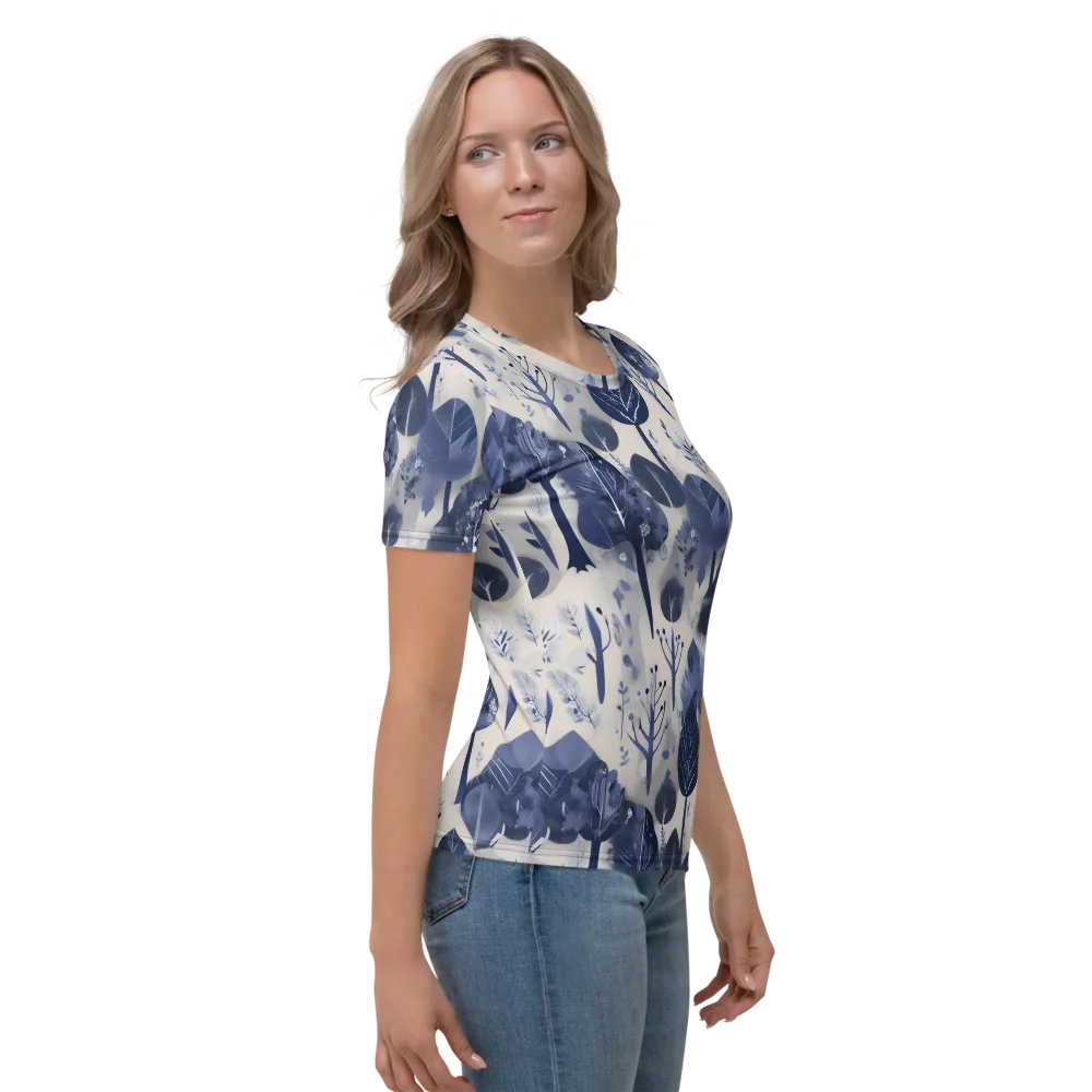 Indigo Canopy on Women's Crew Neck T-Shirt — Right