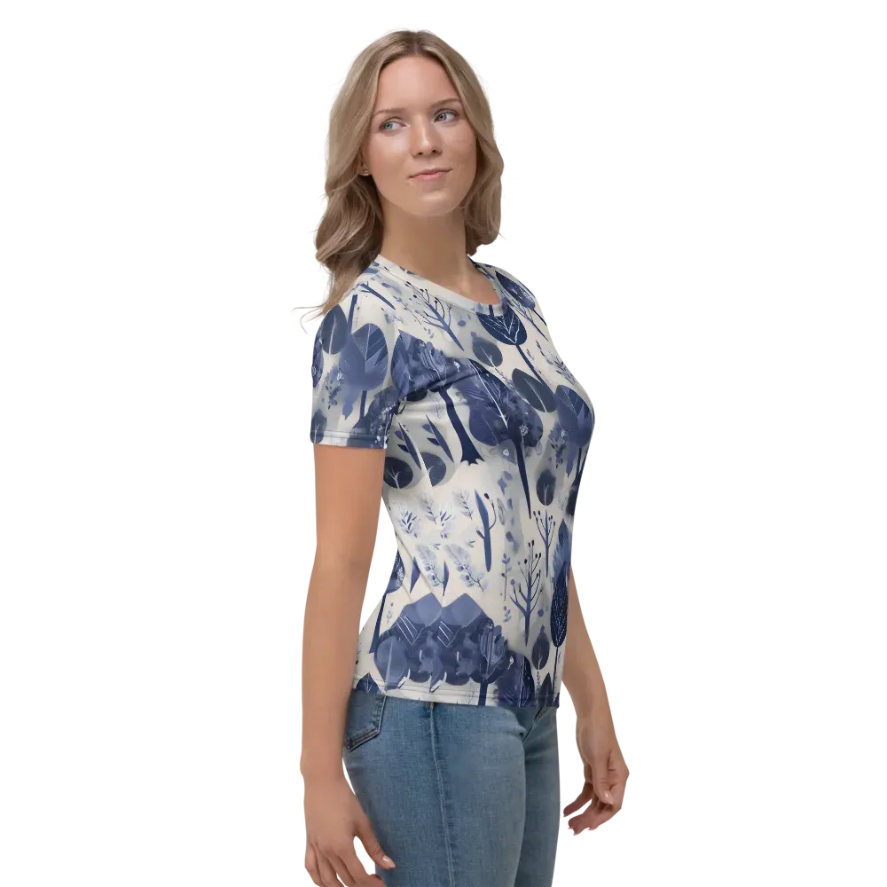 Indigo Canopy on Women's Crew Neck T-Shirt — Right