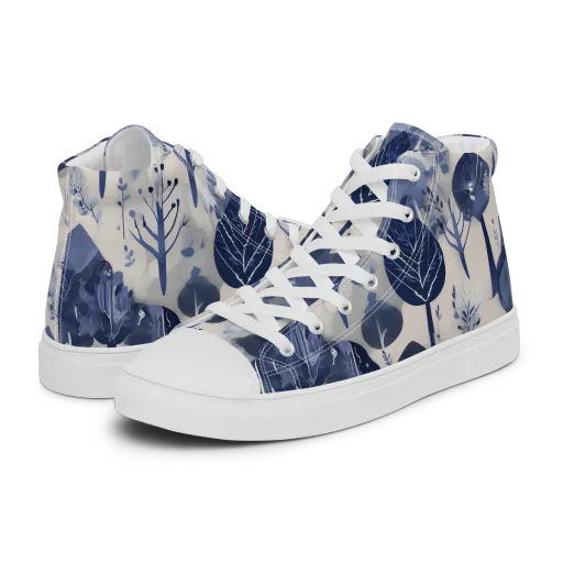 Indigo Canopy on a Women's High Top Canvas Shoes