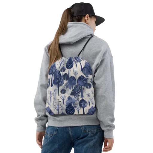 Indigo Canopy on a Drawstring Bag