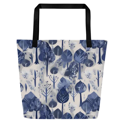 Indigo Canopy on a Large Tote Bag W/ Pocket