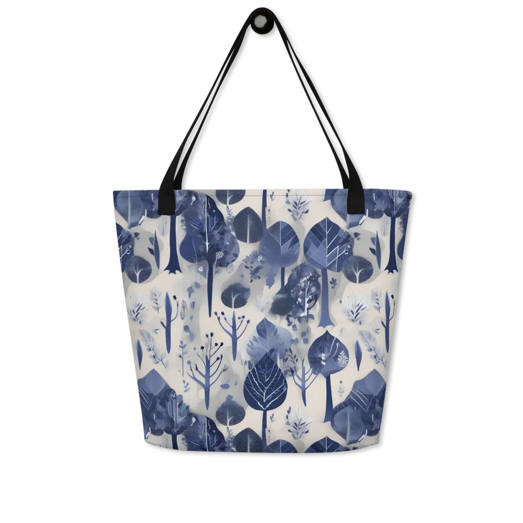 Indigo Canopy on Large Tote Bag W/ Pocket — Front