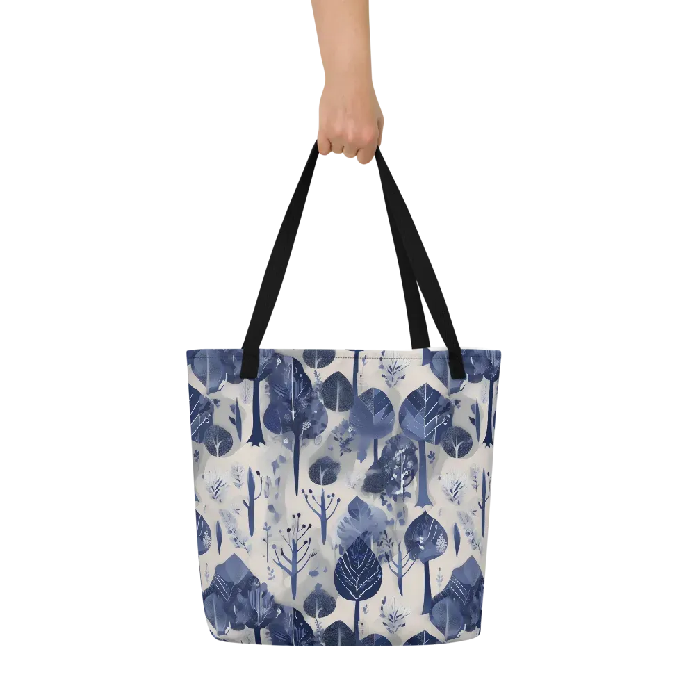 Indigo Canopy on Large Tote Bag W/ Pocket — Front