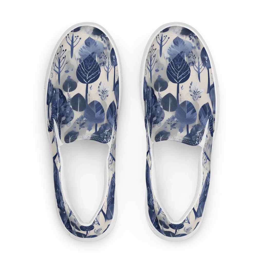 Indigo Canopy on Women's Slip-On Canvas Shoes — Front
