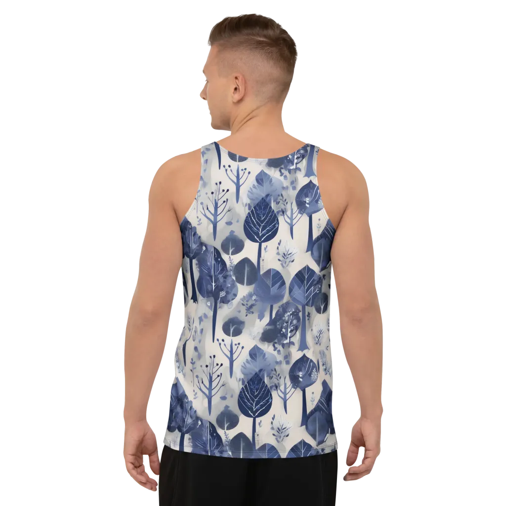 Indigo Canopy on Men's Tank Top — Back