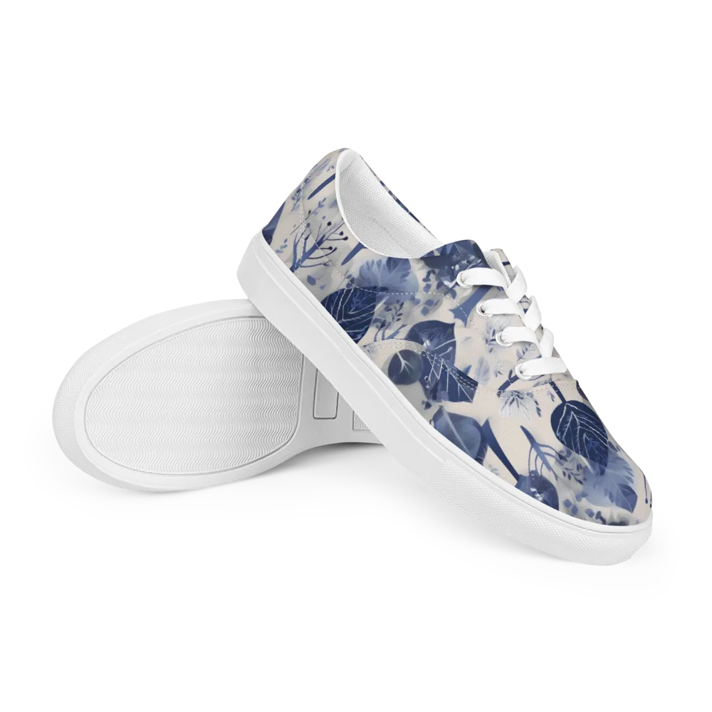 Indigo Canopy on Men's Lace-Up Canvas Shoes — Right Front