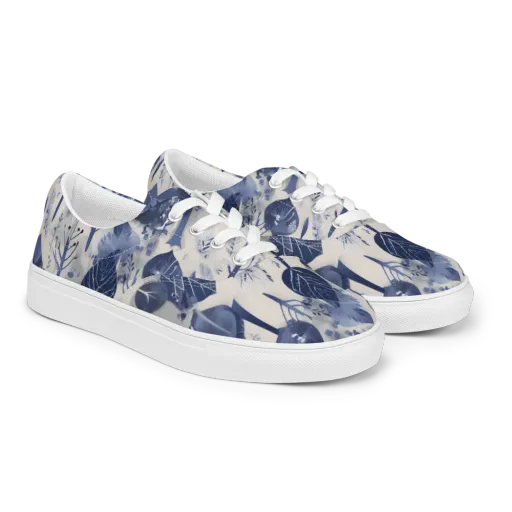 Indigo Canopy on a Men's Lace-Up Canvas Shoes