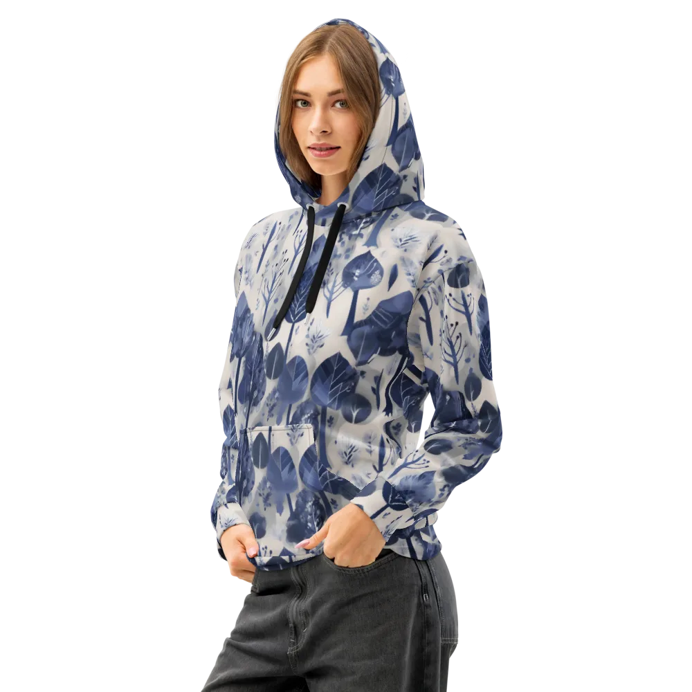 Indigo Canopy on Cotton Hoodie — Left Front