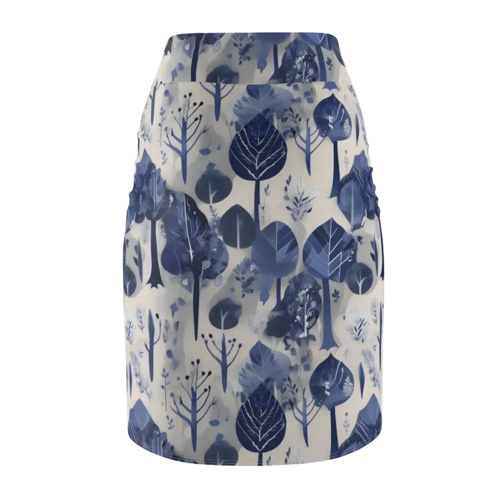 Indigo Canopy on Pencil Skirt — Back
